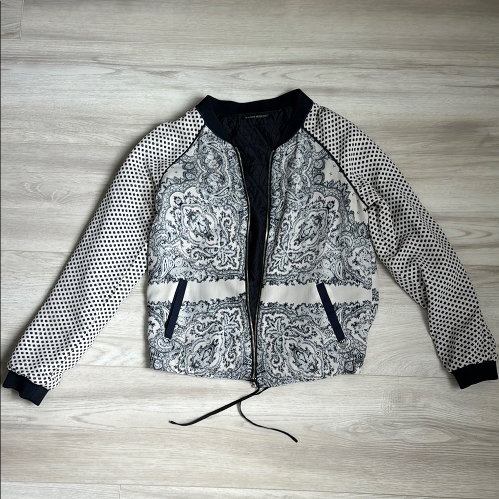 Scotch & Soda Reversible Women's Patterned Jacket - Black and White